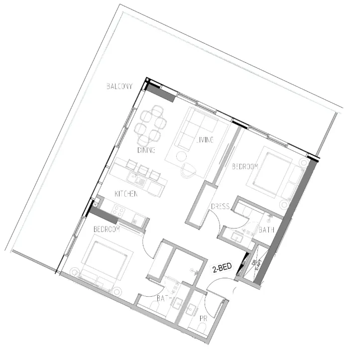 2 bedroom layout