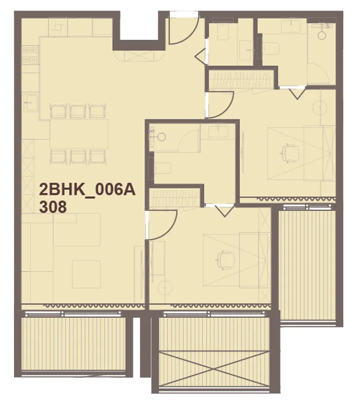 2 bedroom layout