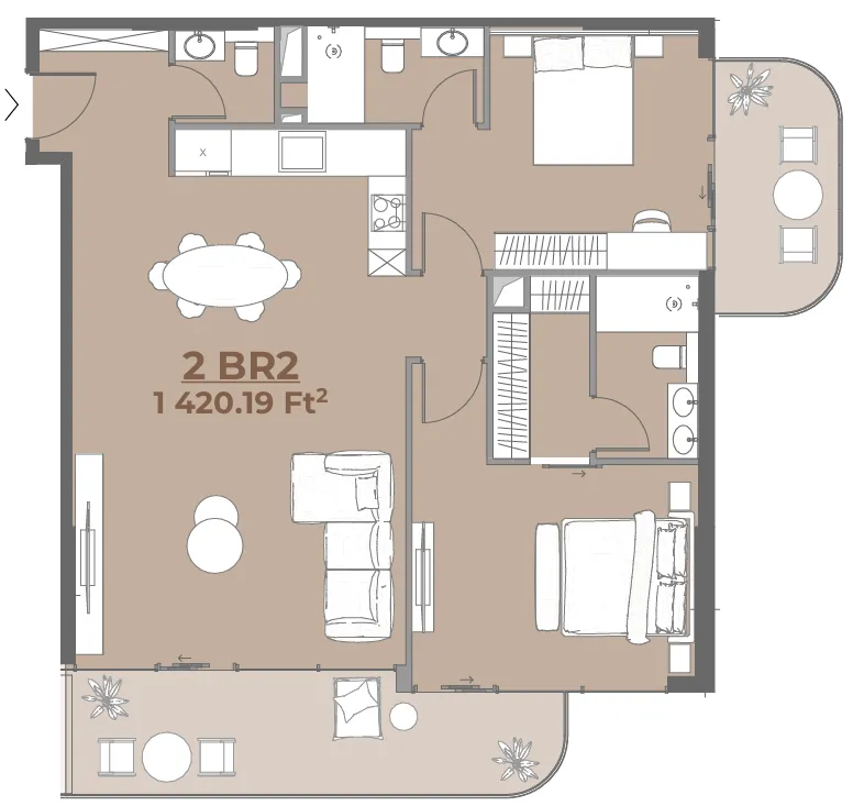 2 bedroom layout