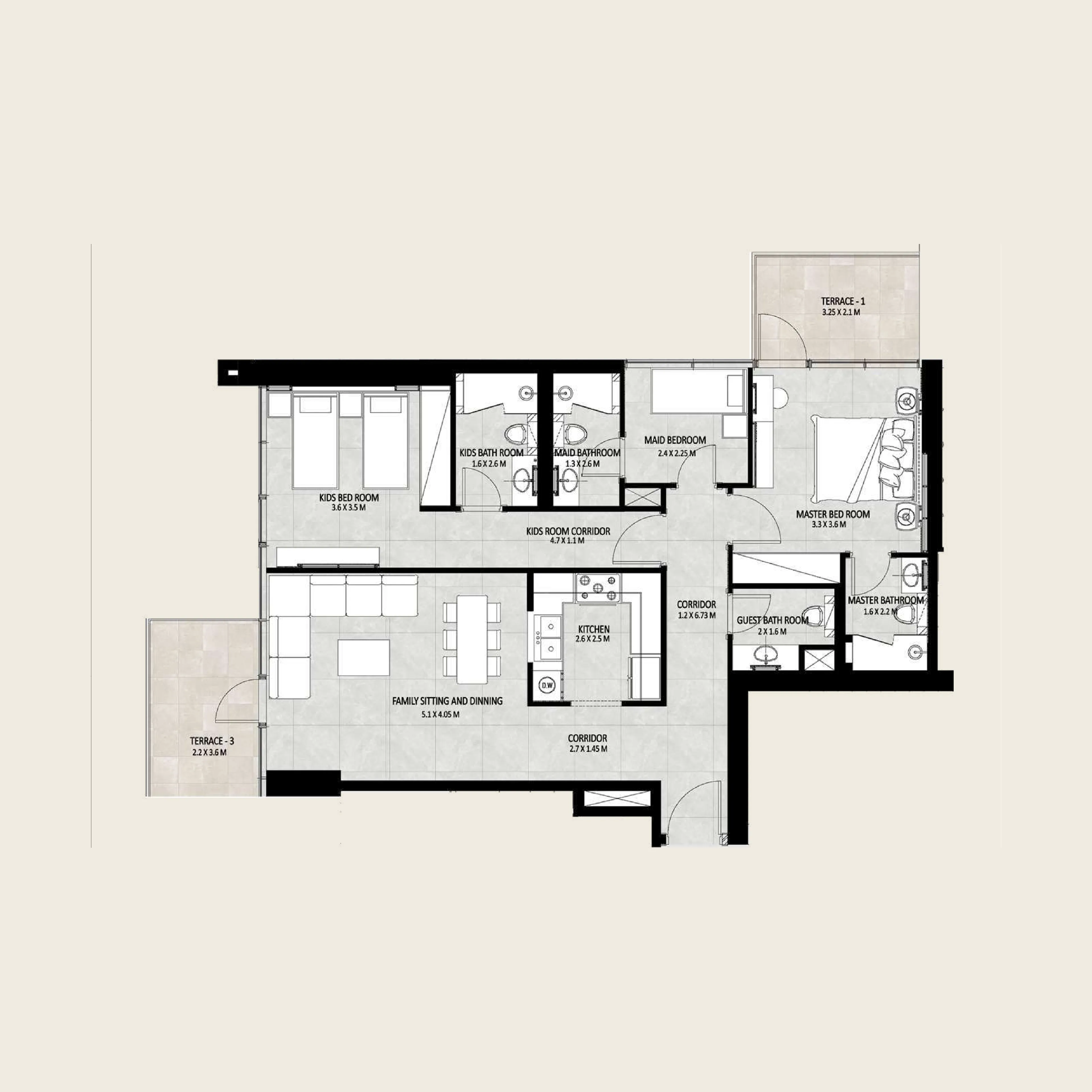 2 bedroom layout