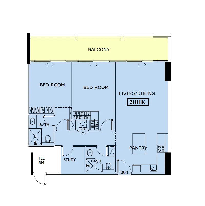 2 bedroom layout