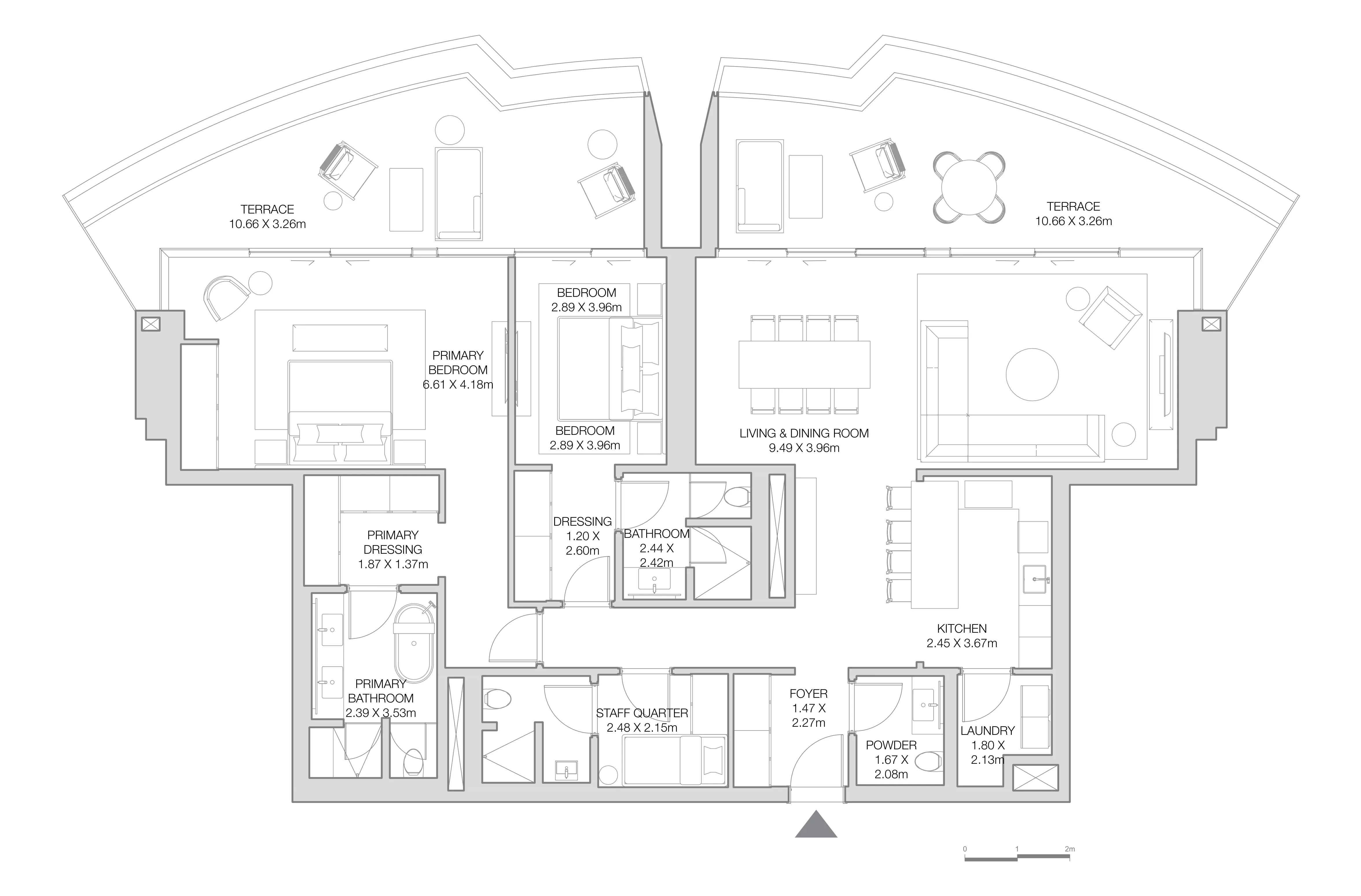 2 bedroom layout