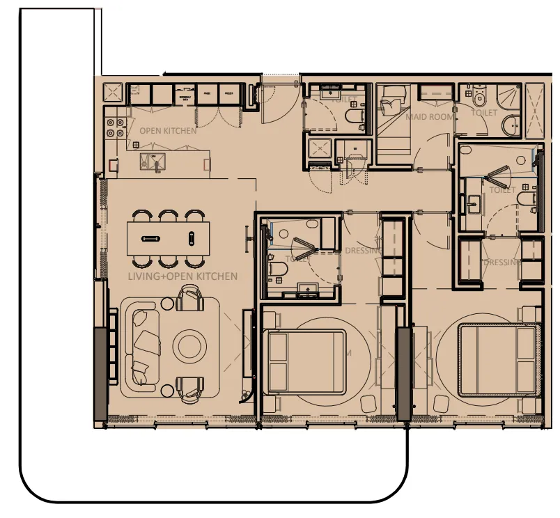 2 bedroom layout