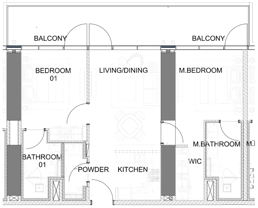 2 bedroom layout