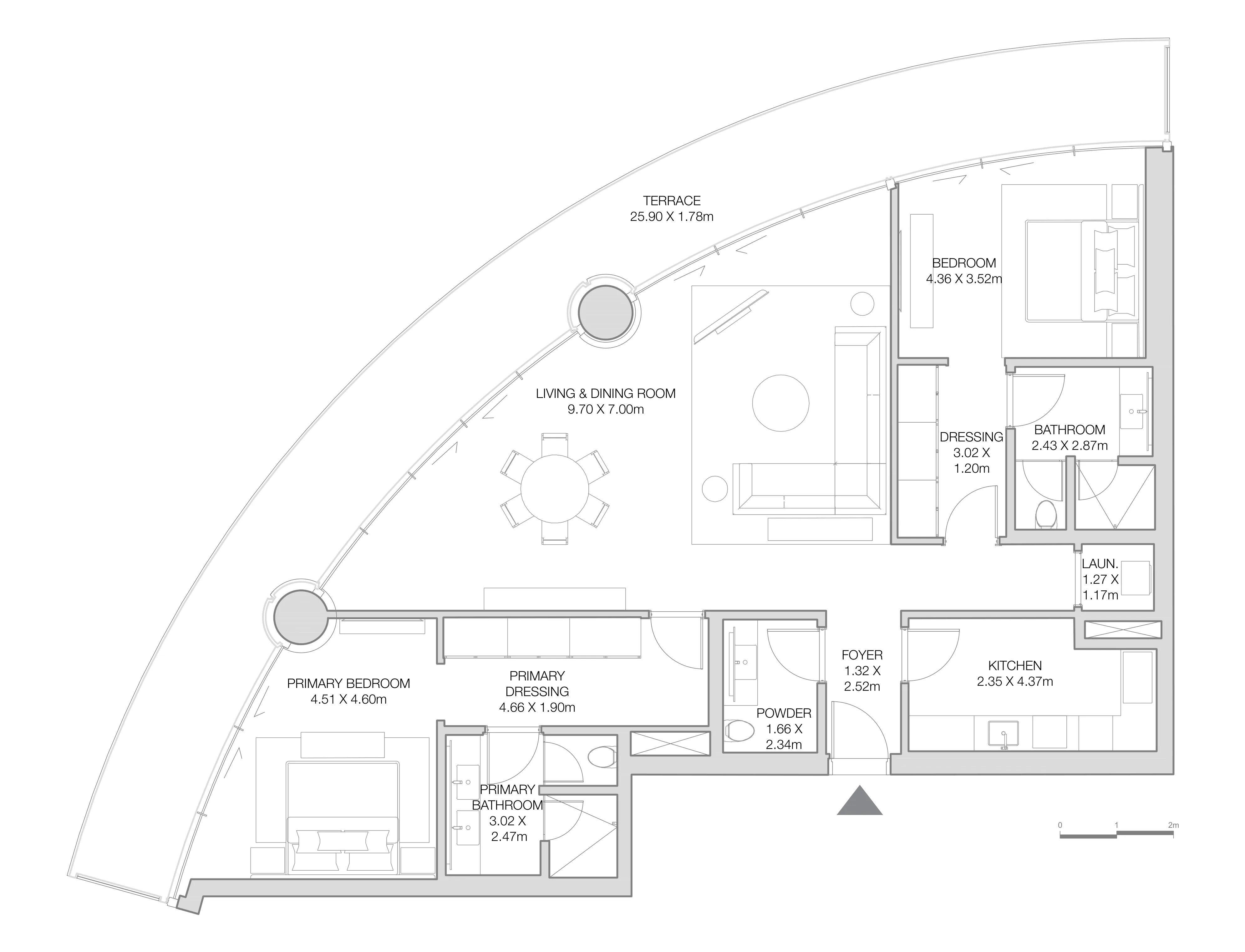 2 bedroom layout