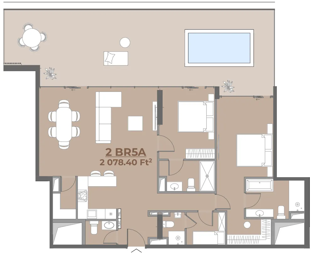 2 bedroom layout