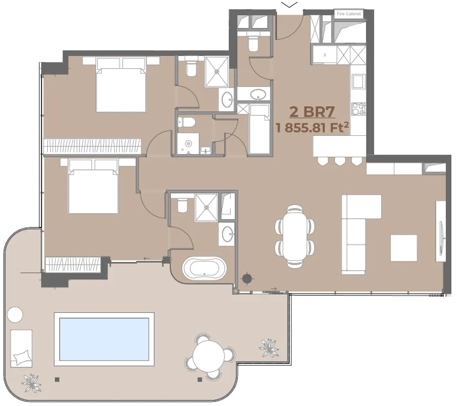 2 bedroom layout