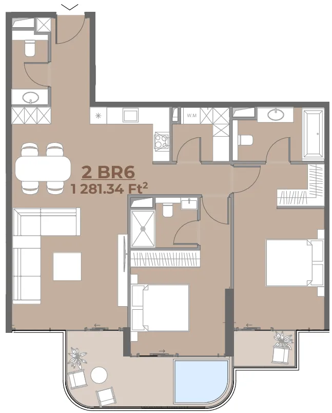 2 bedroom layout