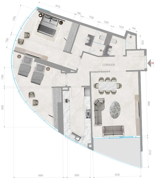 2 bedroom layout