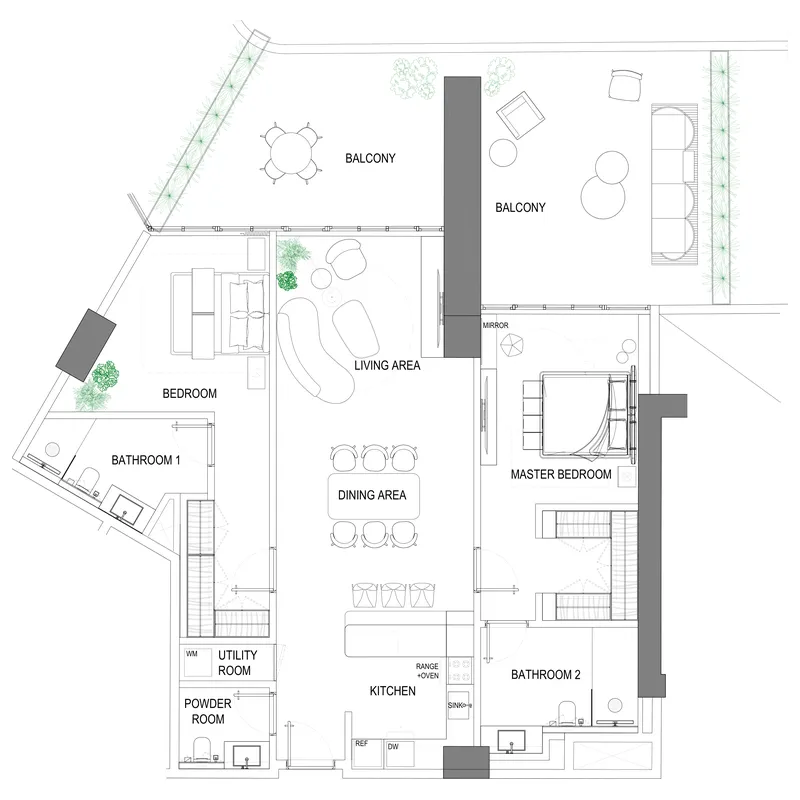2 bedroom layout