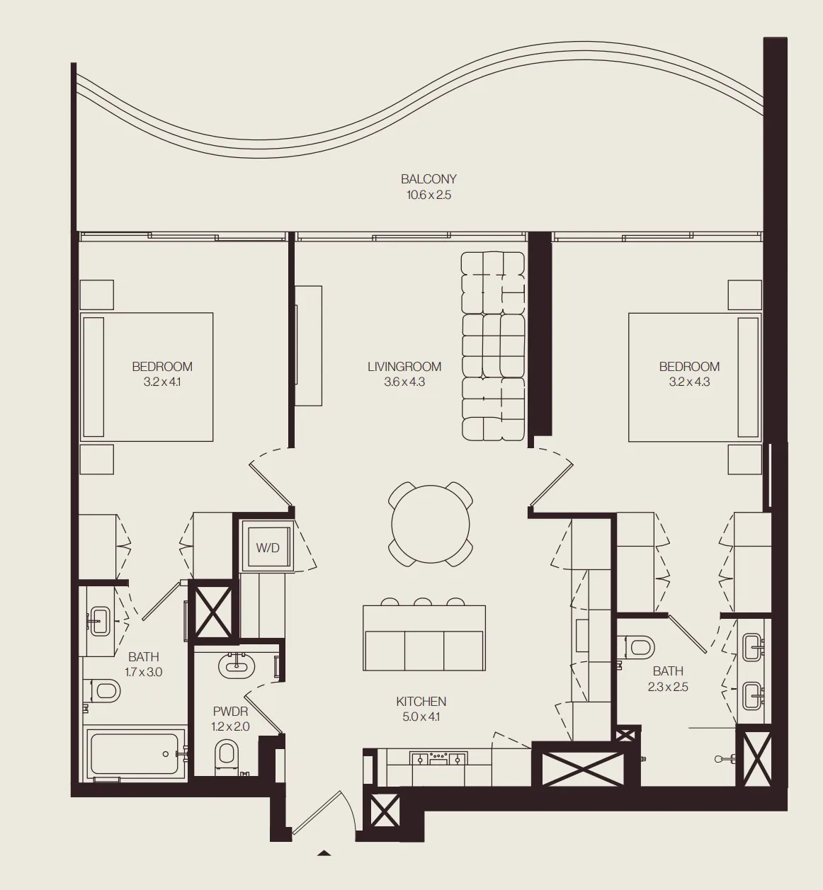 2 bedroom layout