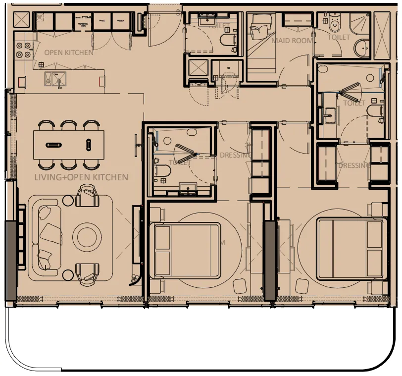 2 bedroom layout