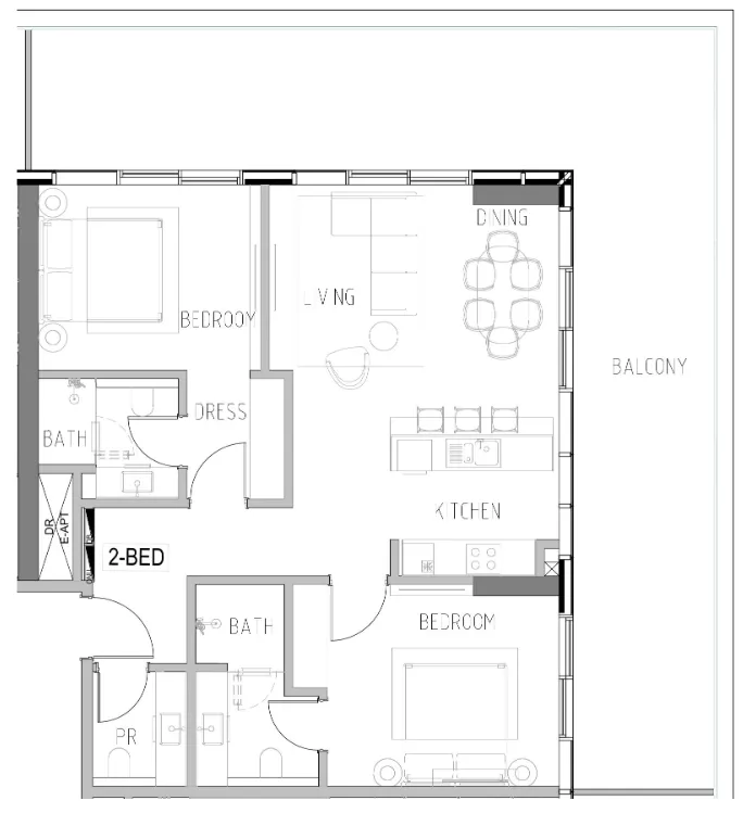 2 bedroom layout