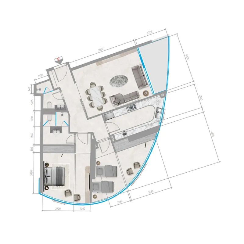 2 bedroom layout