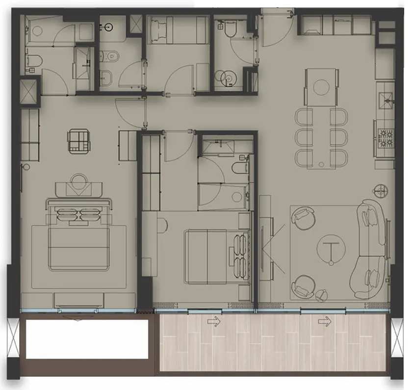 2 bedroom layout