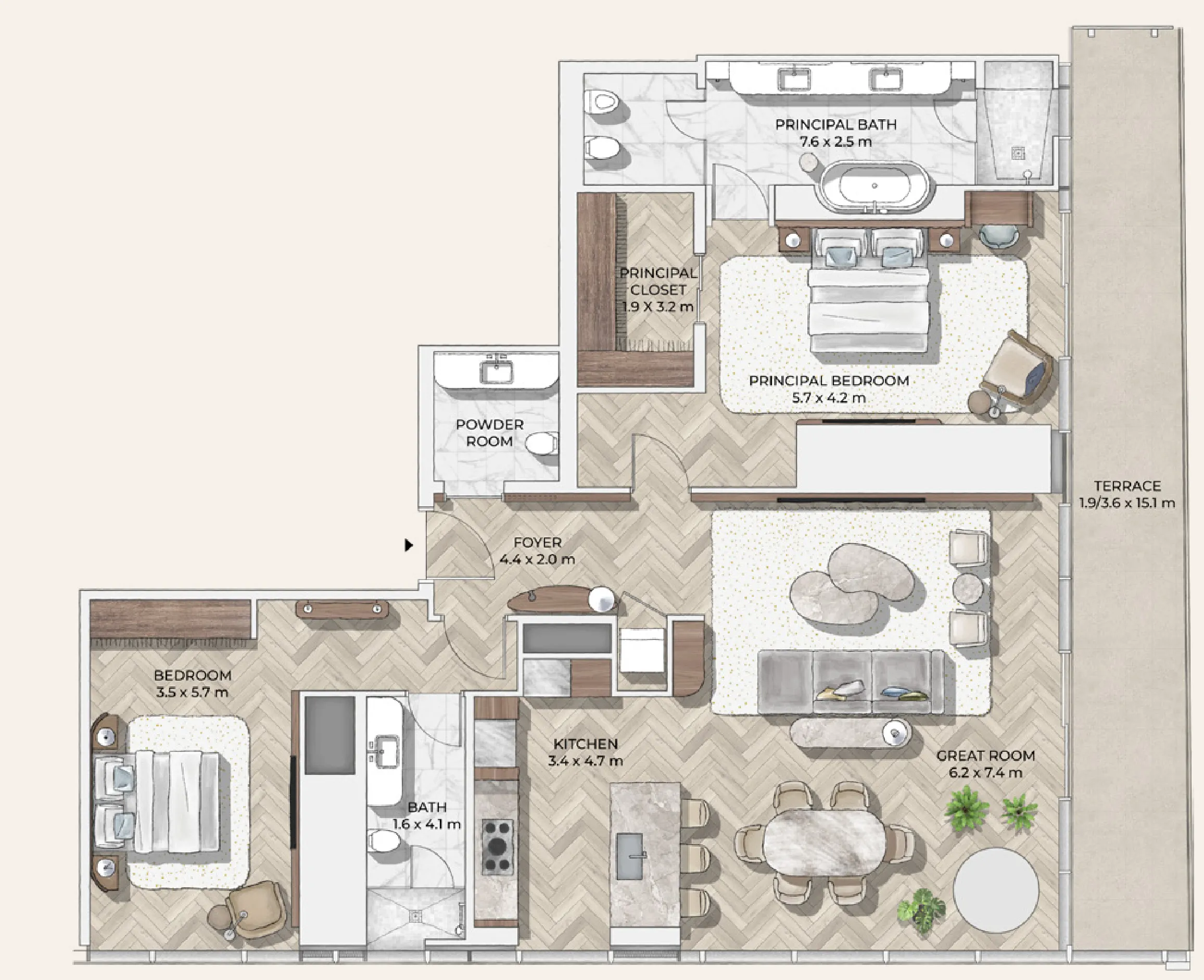 2 bedroom layout