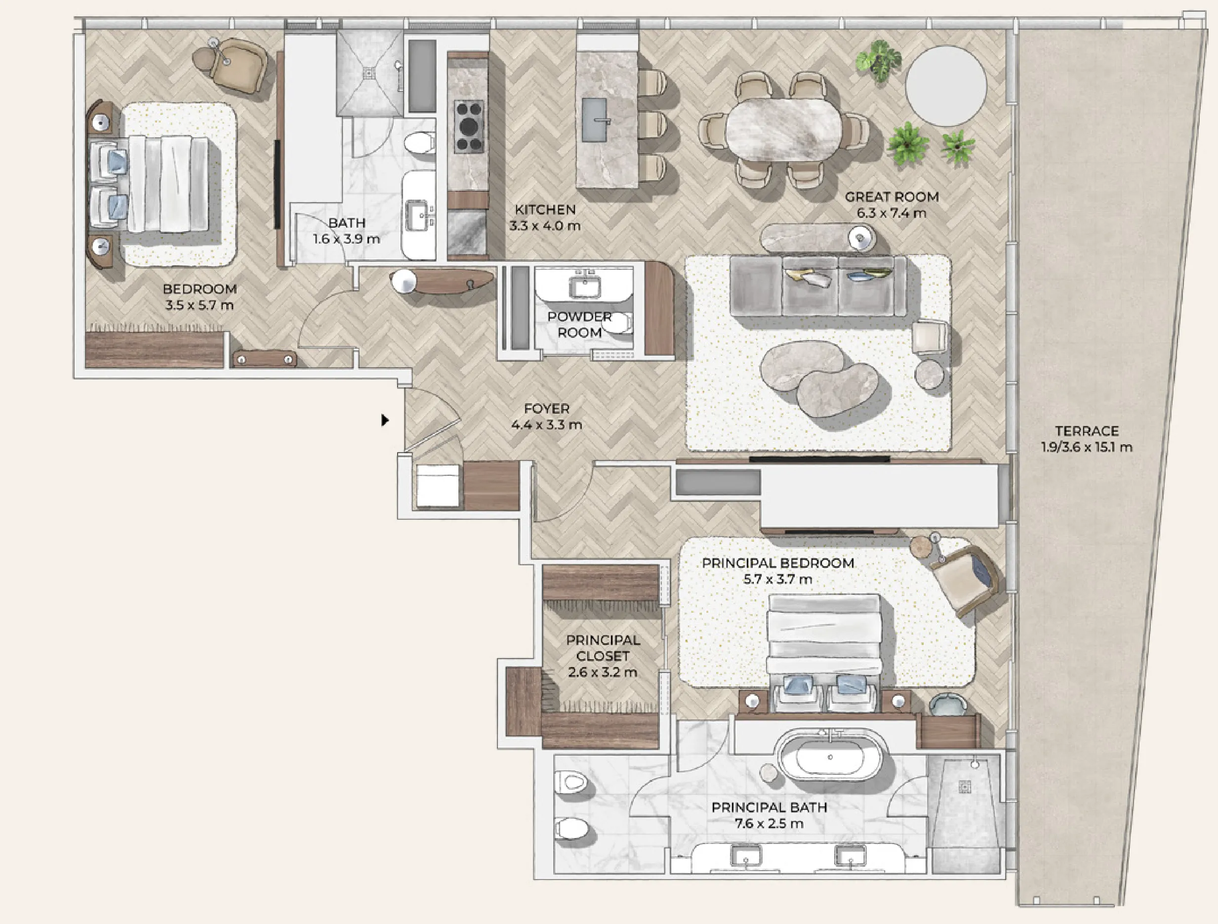 2 bedroom layout