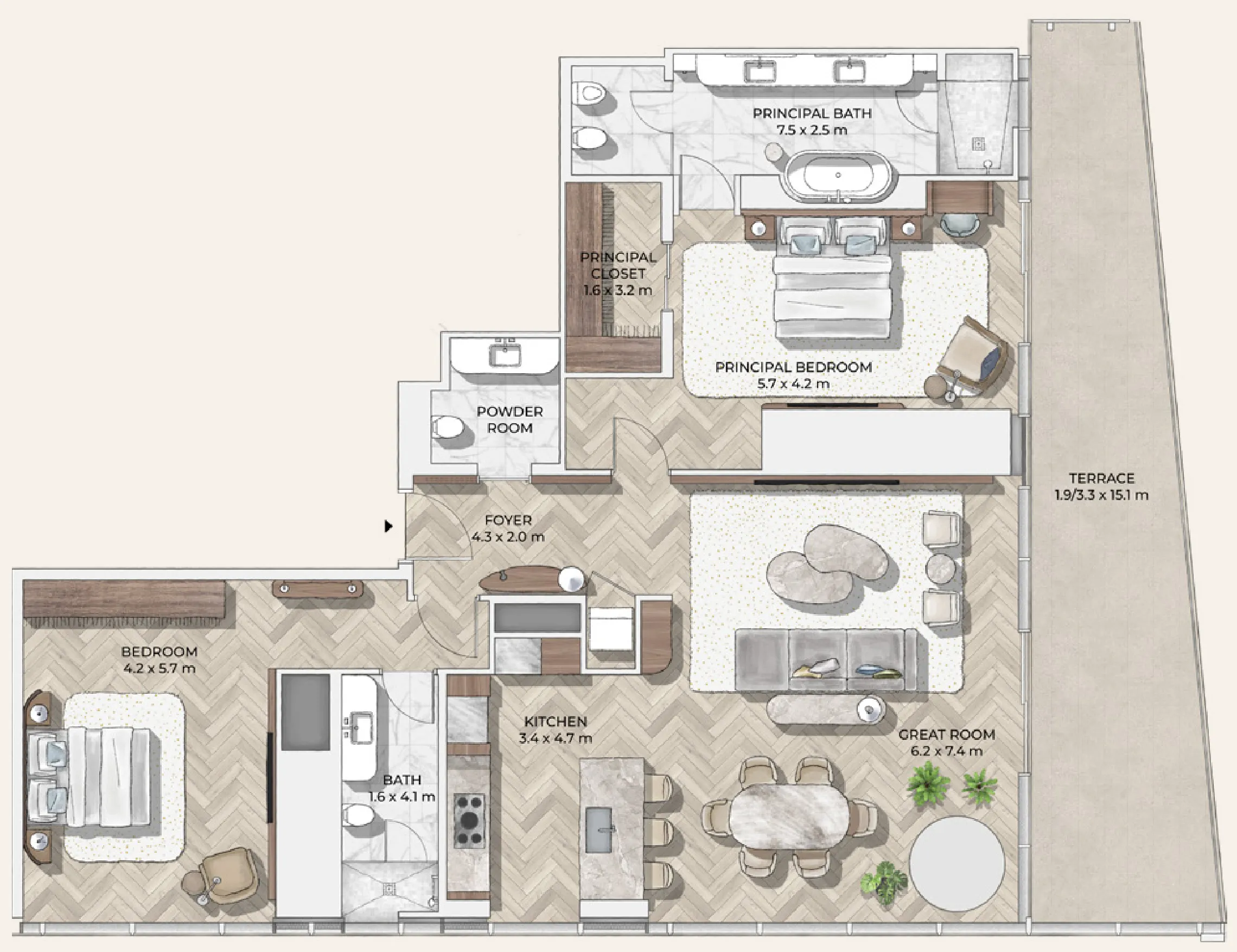 2 bedroom layout