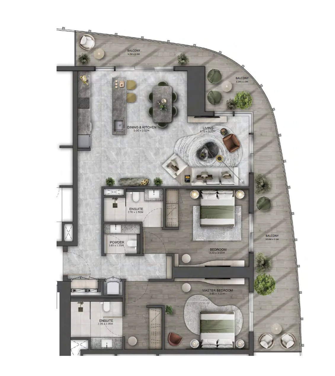 2 bedroom layout
