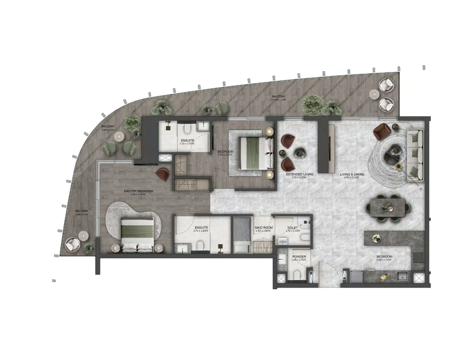 2 bedroom layout