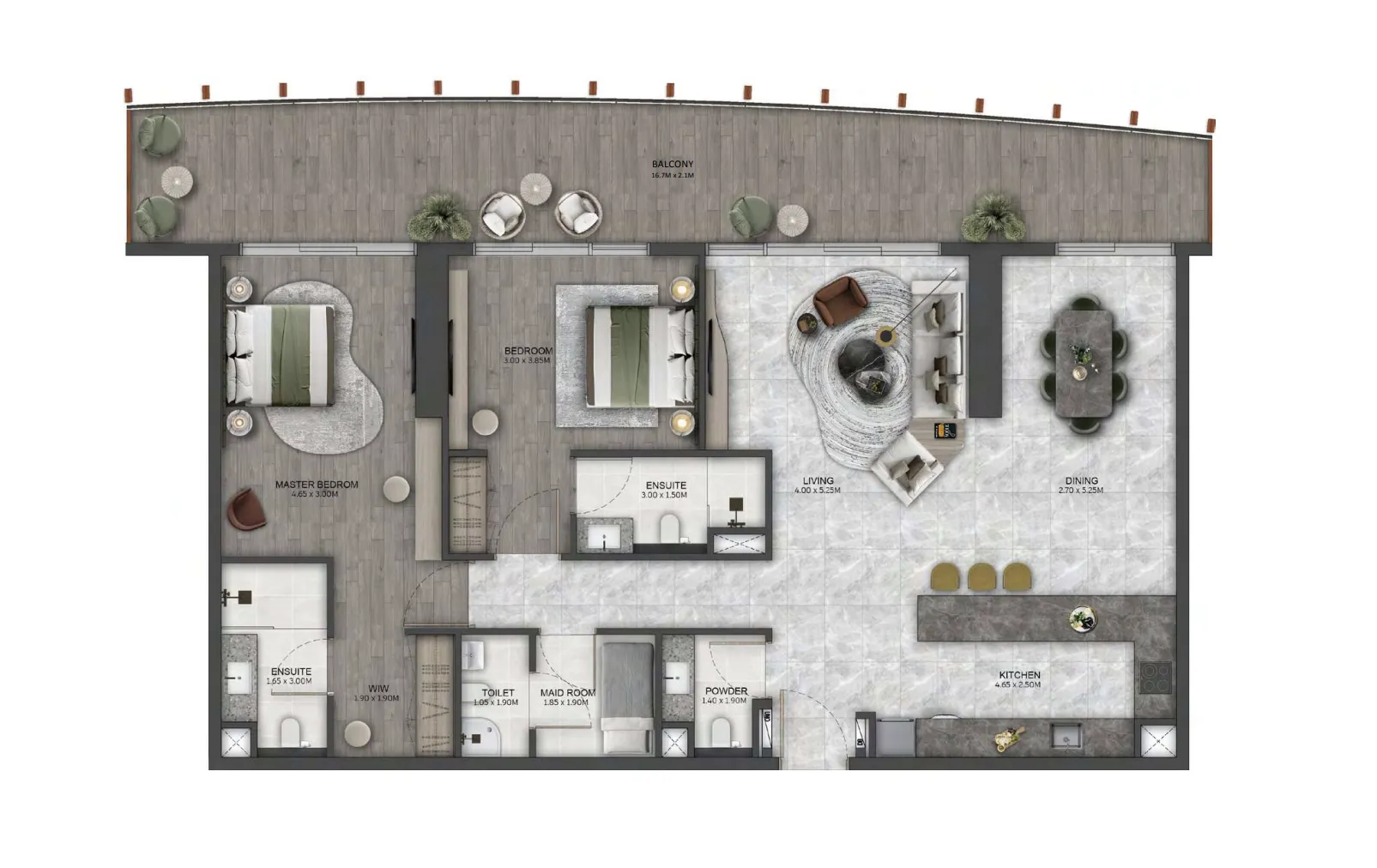 2 bedroom layout