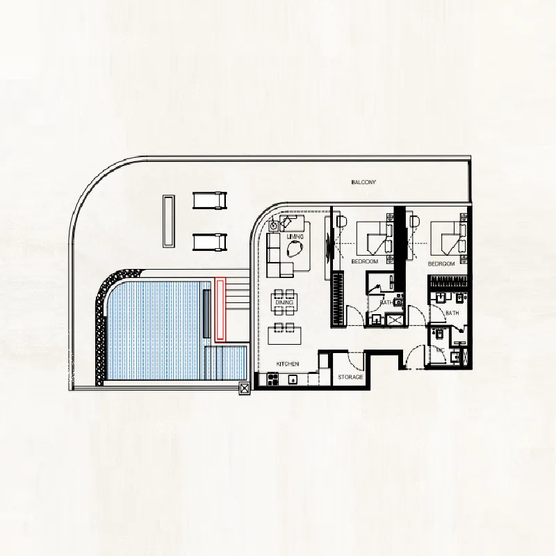 2 bedroom layout
