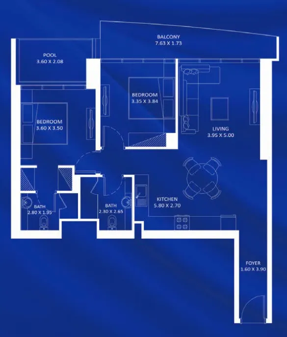2 bedroom layout