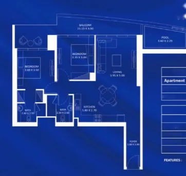 2 bedroom layout