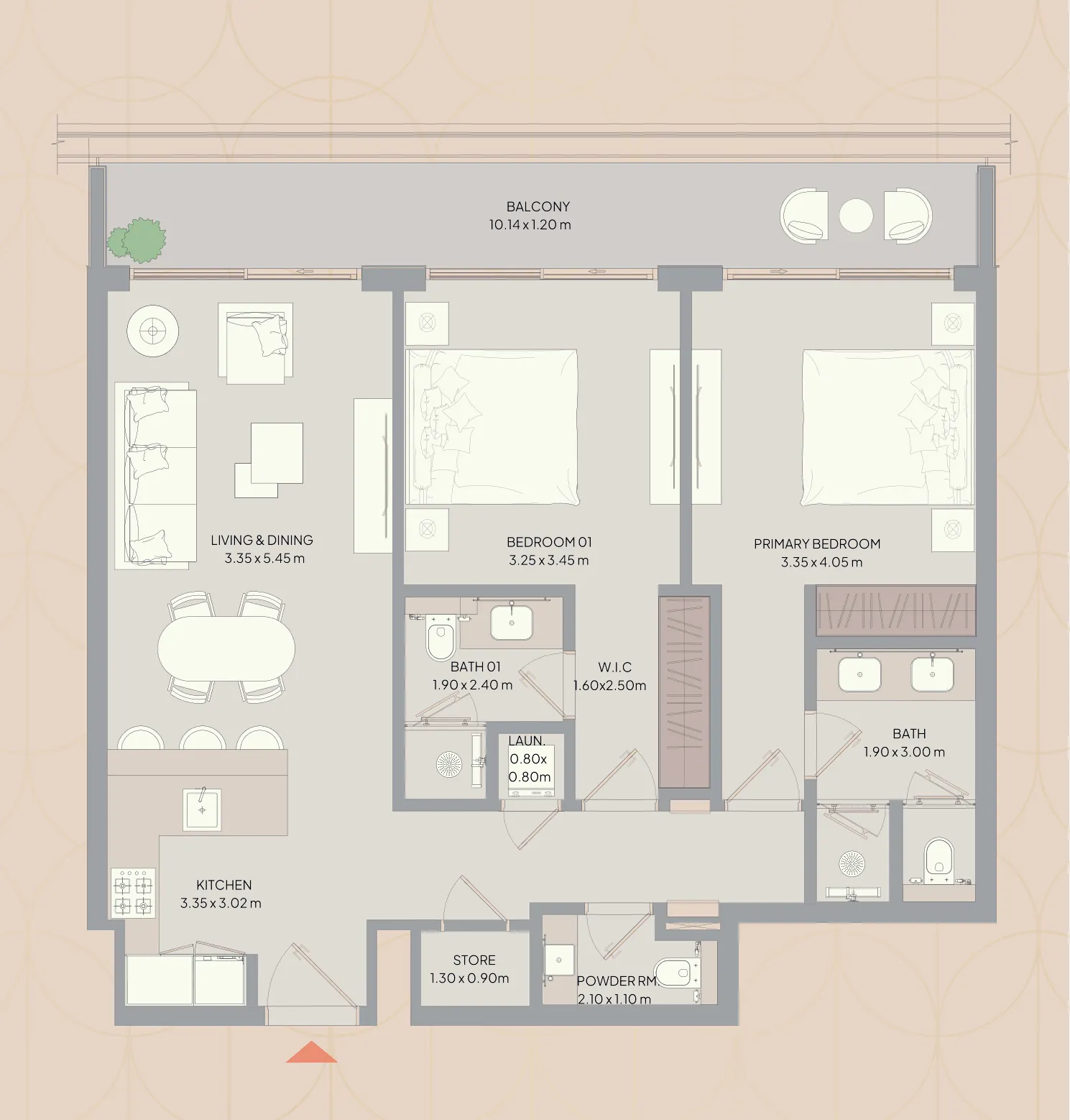 2 bedroom layout