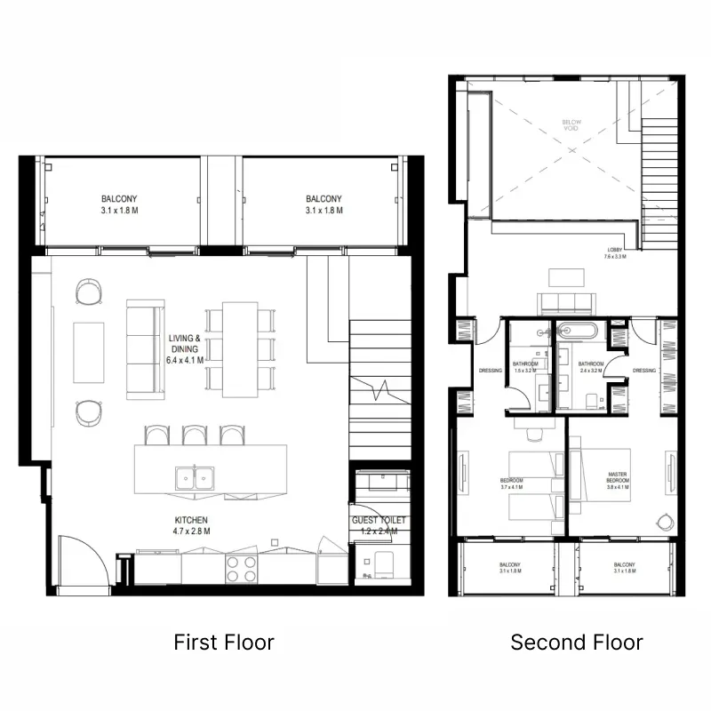 2 bedroom layout