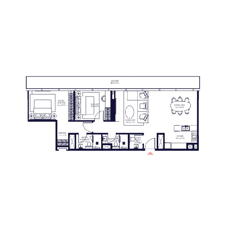 2 bedroom layout