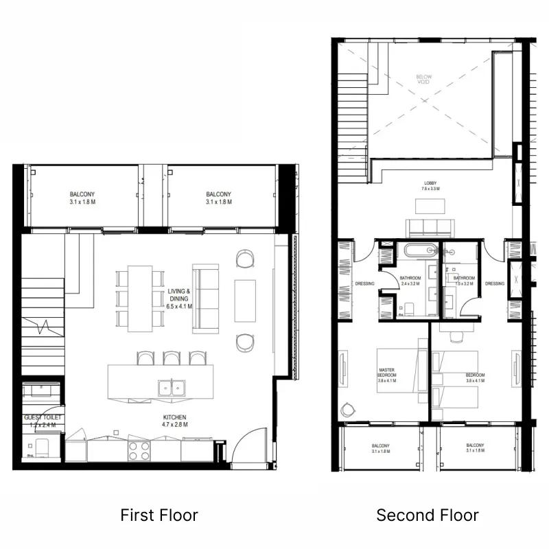 2 bedroom layout