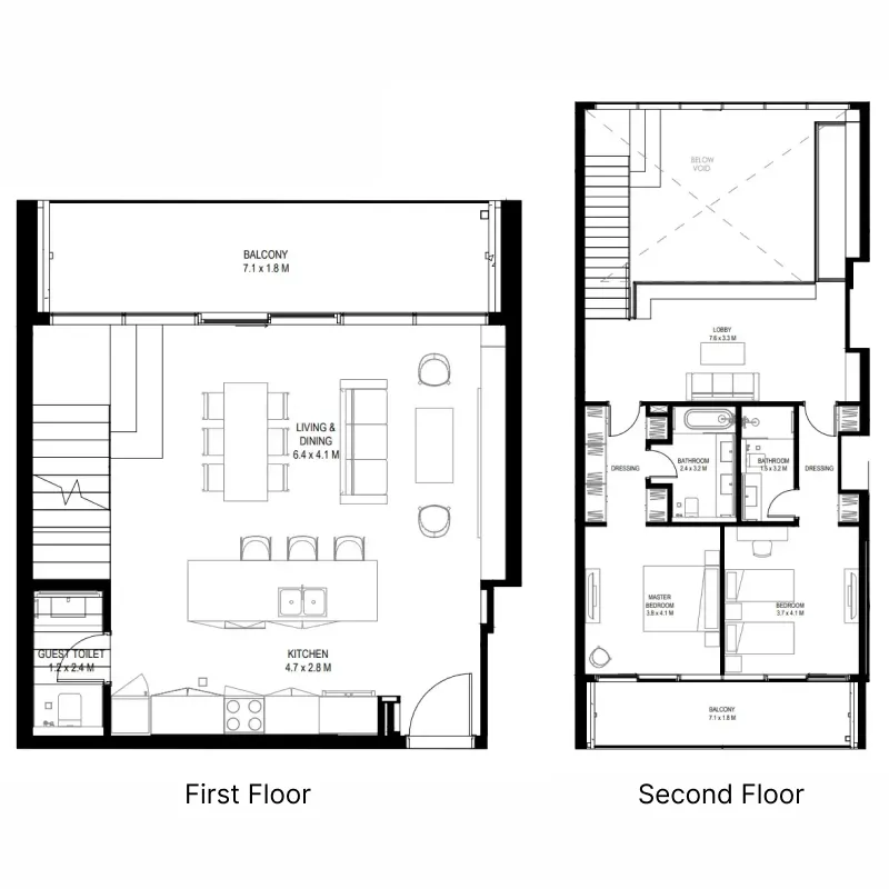 2 bedroom layout