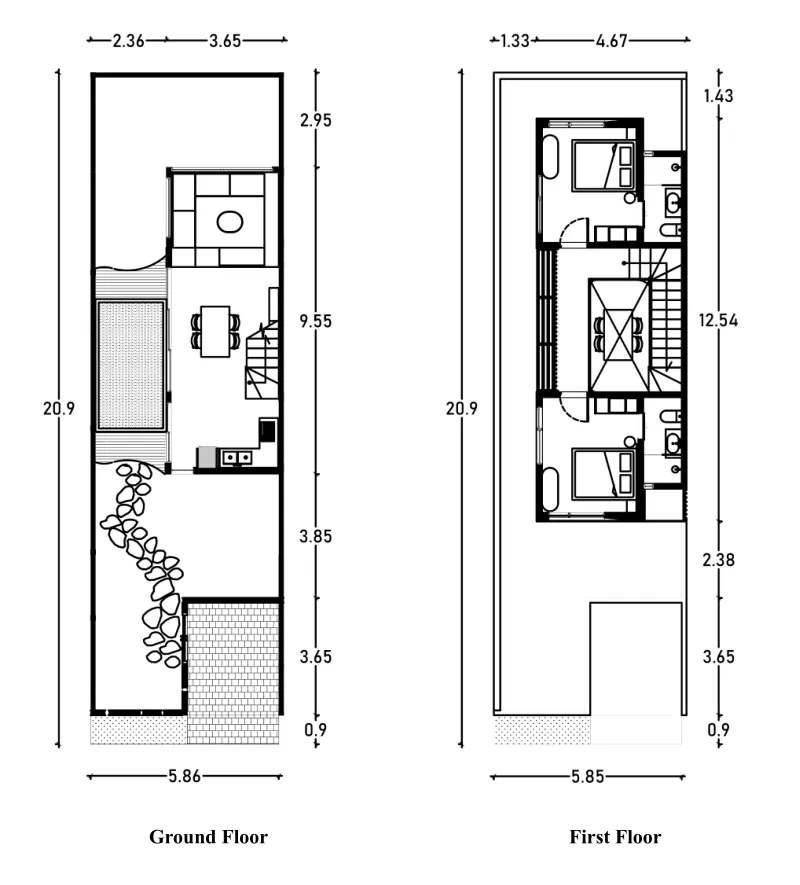 2 bedroom layout