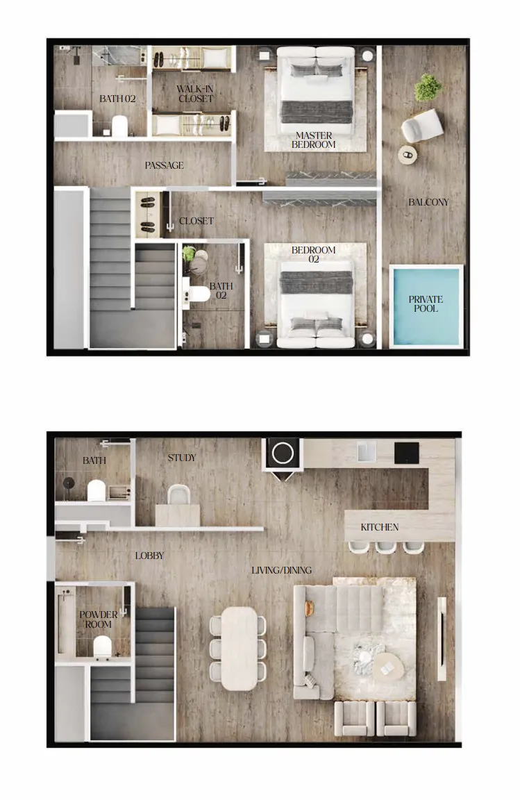 2 bedroom layout