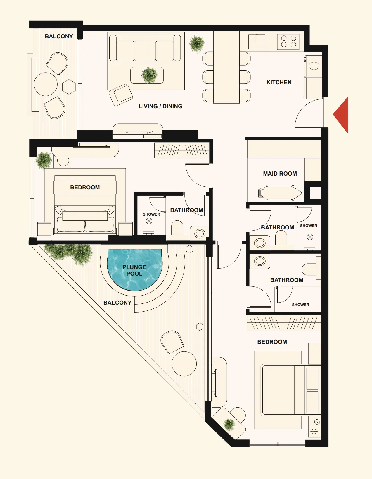 2 bedroom layout