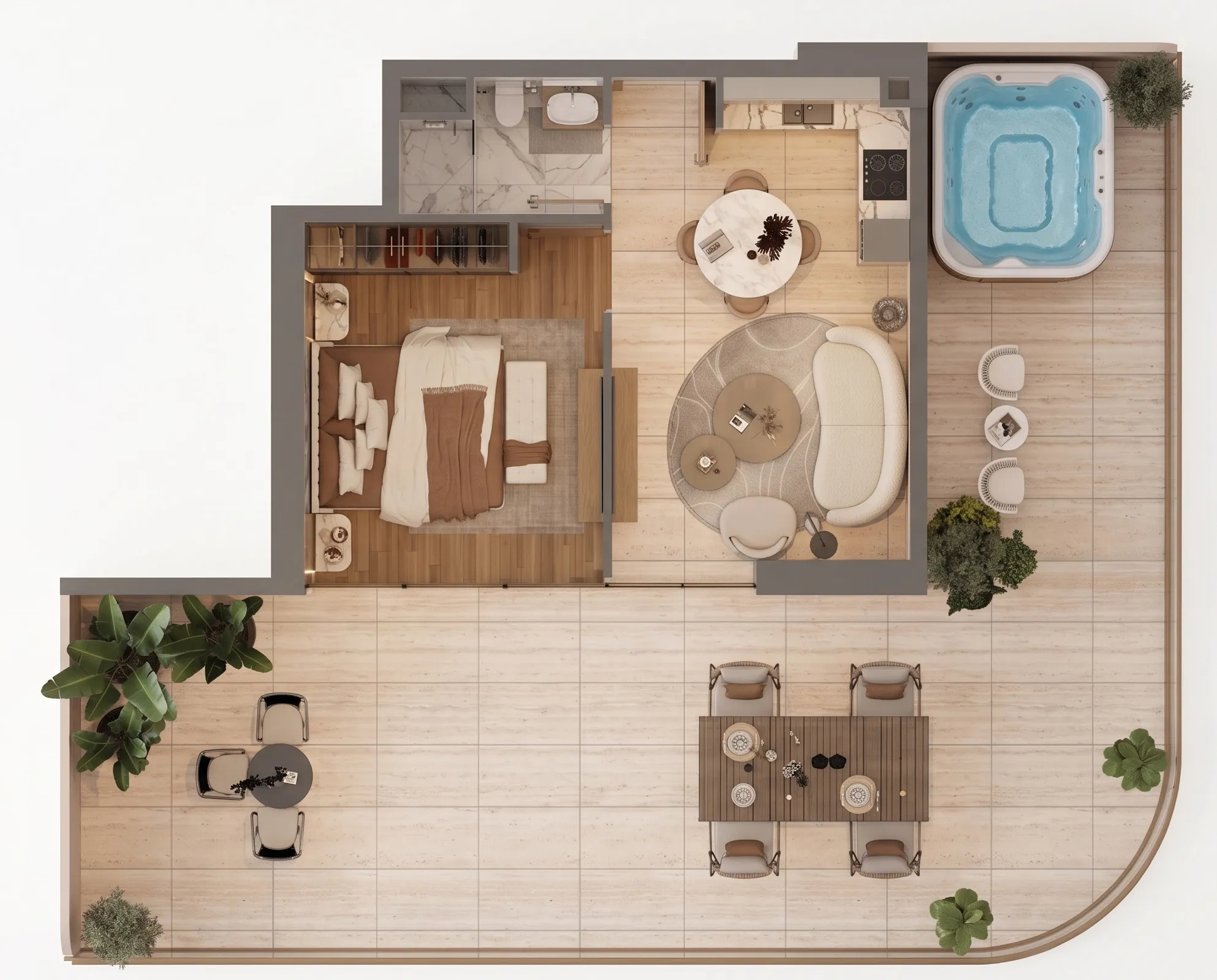 1 bedroom layout