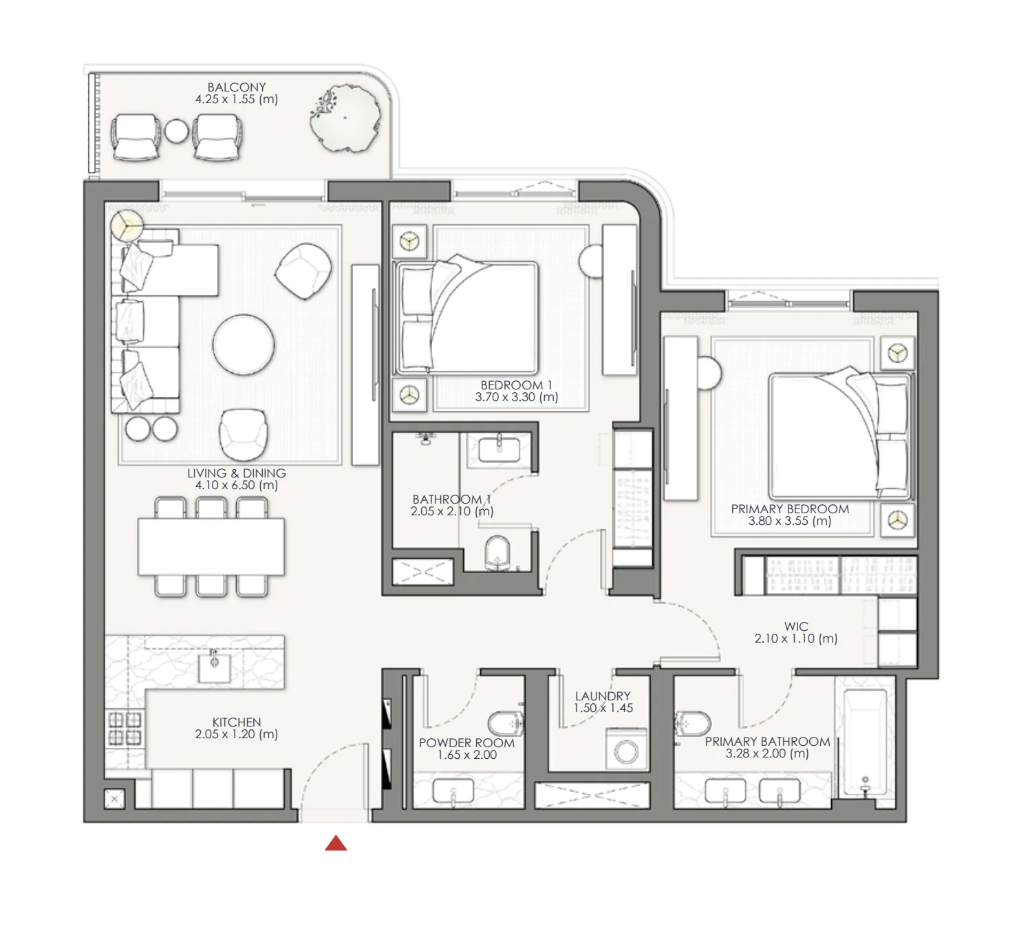2 bedroom layout