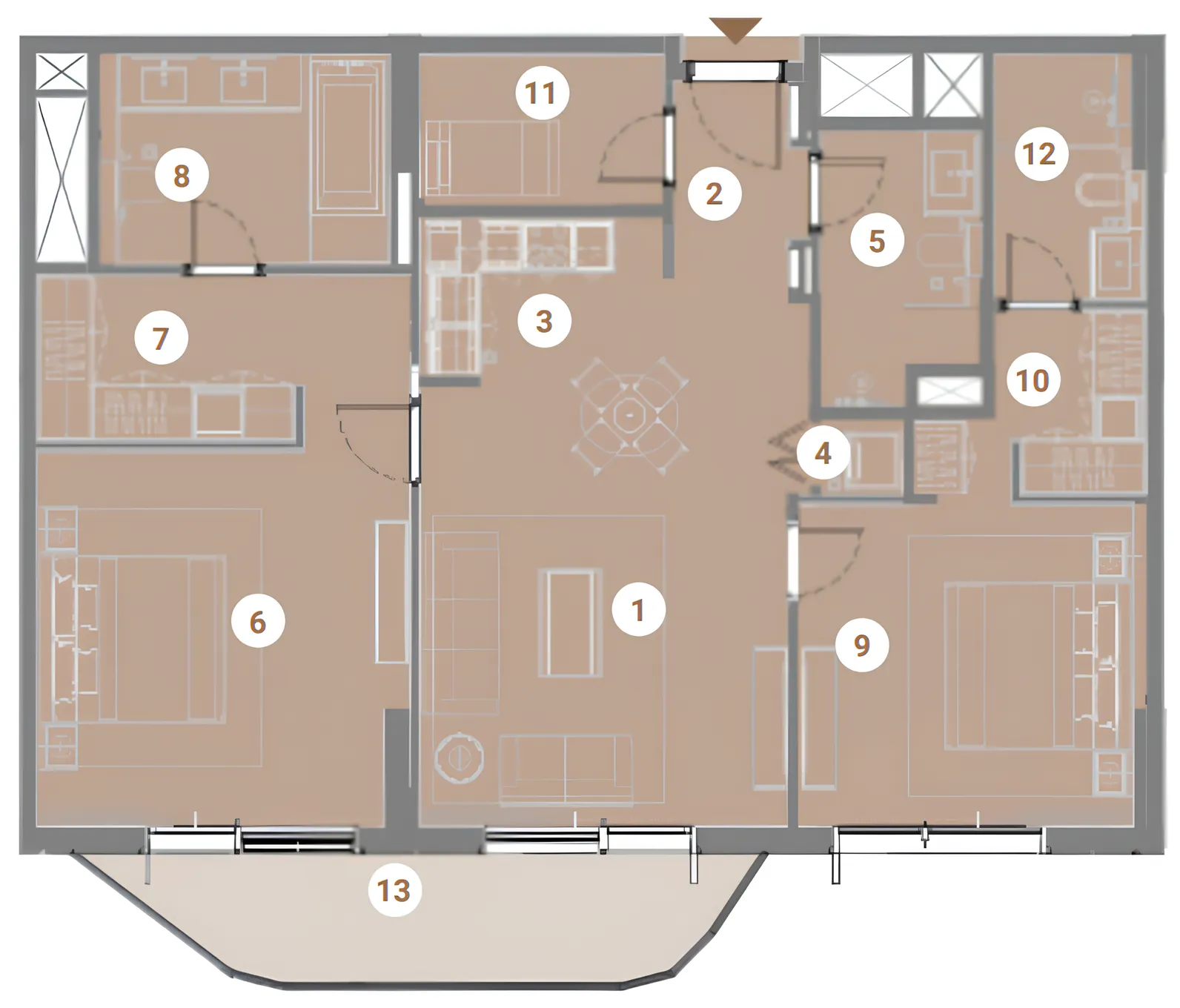 2 bedroom layout