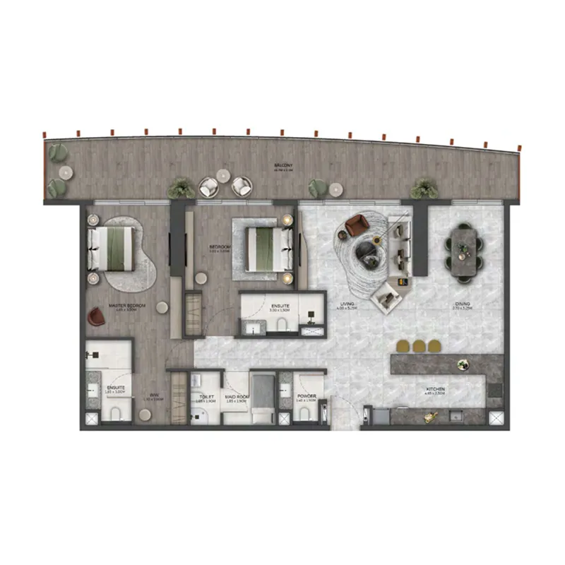 2 bedroom layout