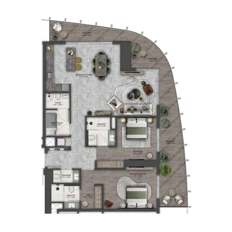 2 bedroom layout