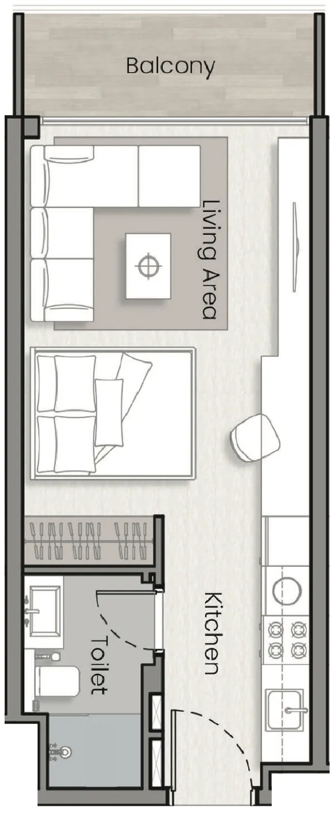 0 bedroom layout
