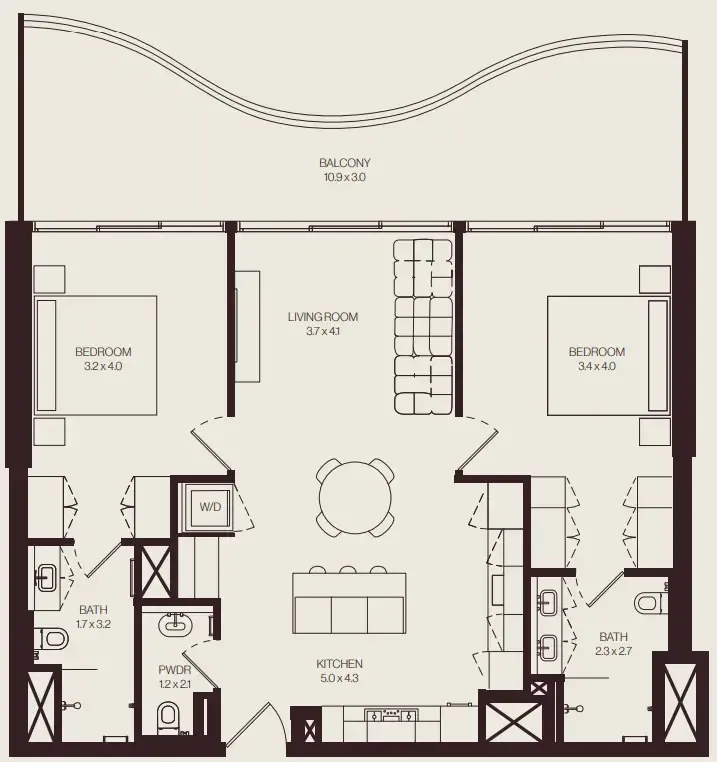 2 bedroom layout