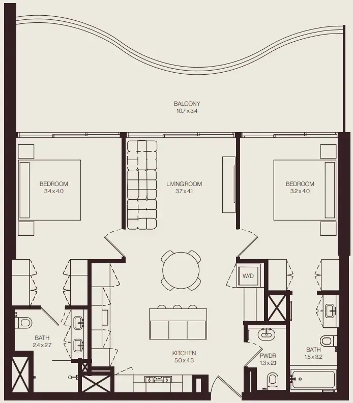 2 bedroom layout