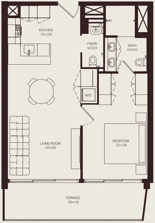 1 bedroom layout