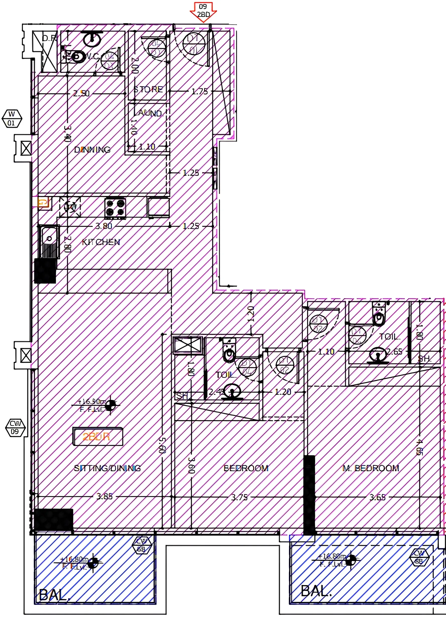 2 bedroom layout