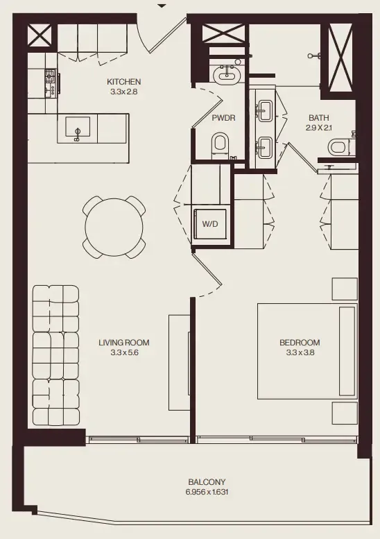 1 bedroom layout