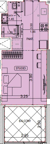 0 bedroom layout