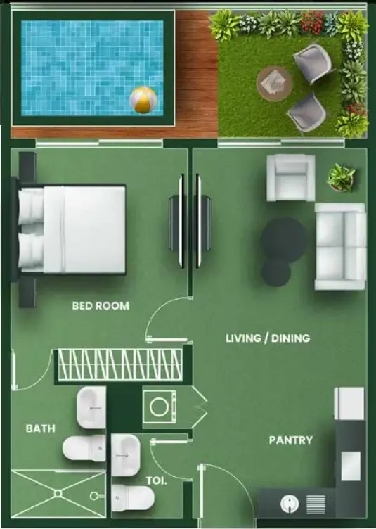 1 bedroom layout