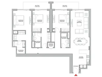3 bedroom layout